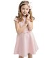 Lasten mekko 242121 01, harmaa pinkki 242121*01-158 hinta ja tiedot | Tyttöjen mekot | hobbyhall.fi