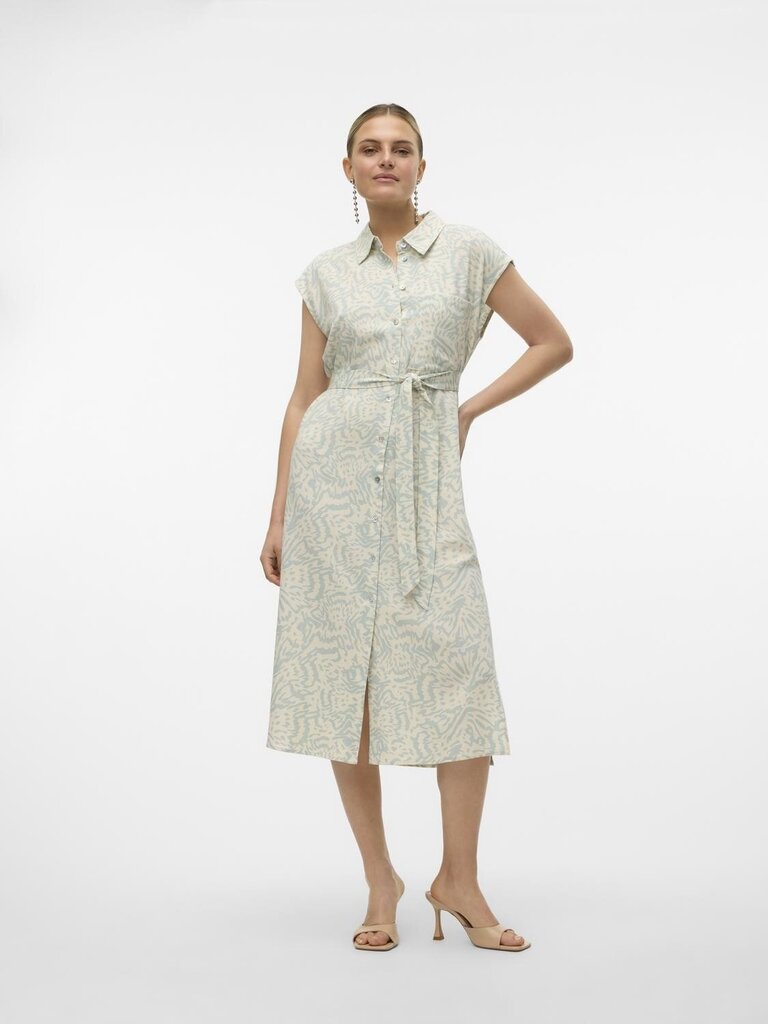 Vero Moda naisten mekko 10282532*03, vaaleanbeige/vihreä 5715511305982 hinta ja tiedot | Mekot | hobbyhall.fi