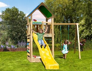 Lasten leikkipaikka Jungle Gym Lodge 1-Swing hinta ja tiedot | Jungle Gym Lapset | hobbyhall.fi