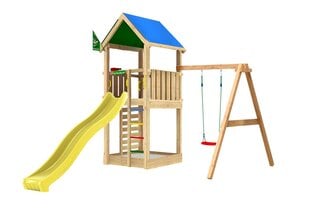 Lasten leikkipaikka Jungle Gym Lodge 1-Swing hinta ja tiedot | Lasten leikkimökit ja -teltat | hobbyhall.fi