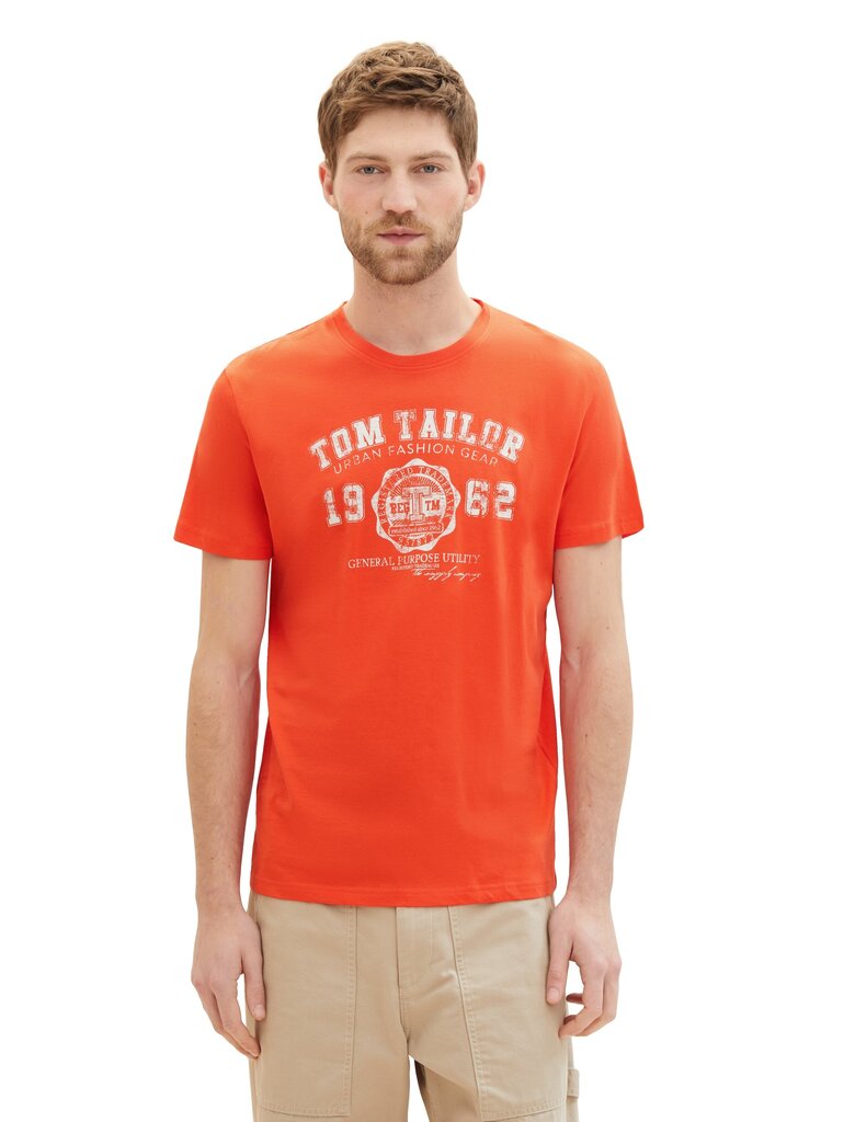 Tom Tailor Miesten T-paita, oranssi hinta ja tiedot | Miesten T-paidat | hobbyhall.fi