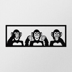 Metallinen seinäkoriste Kolme apinaa-L, 36 cm hinta ja tiedot | Sisustustuotteet | hobbyhall.fi