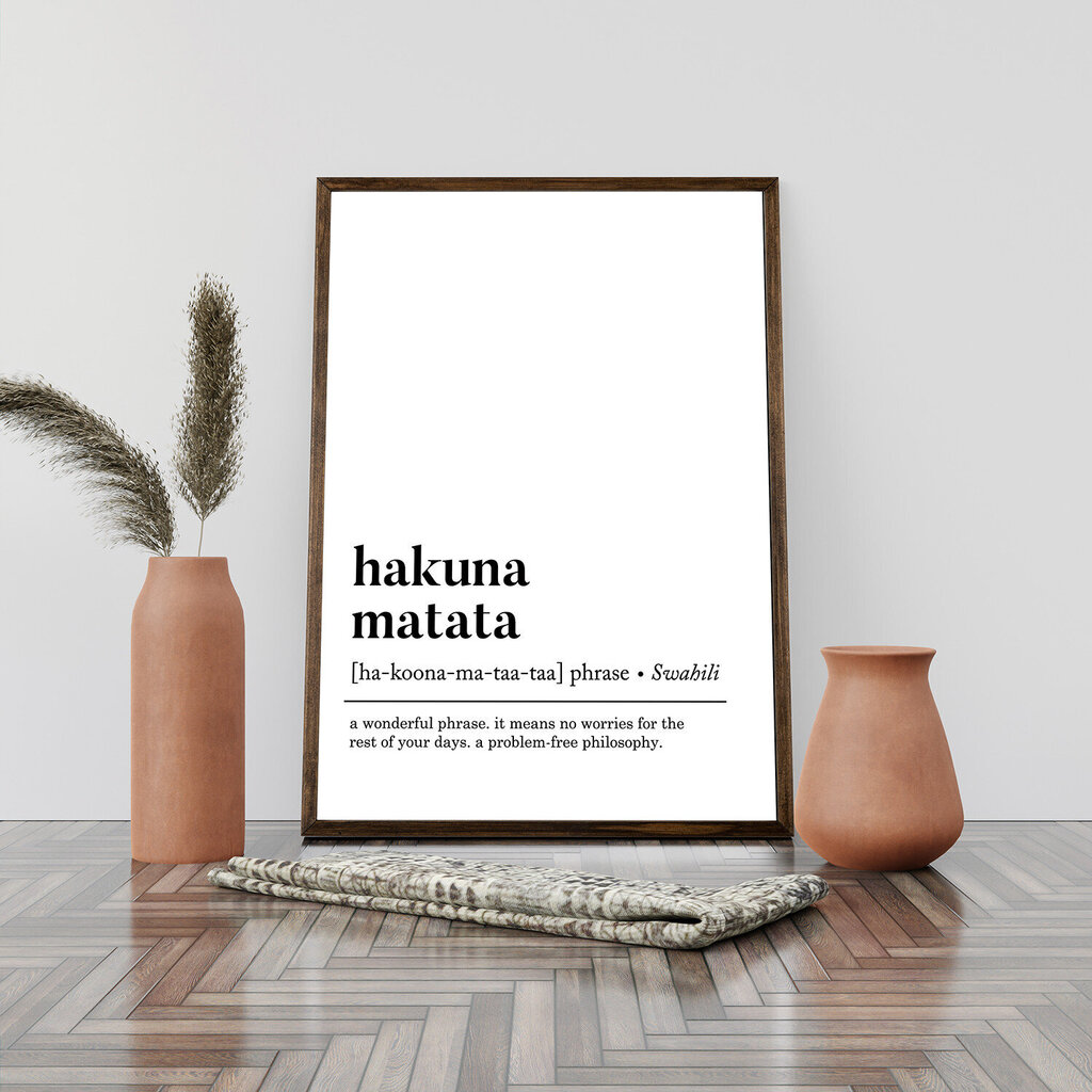 Jäljennös Hakuna Matata hinta ja tiedot | Taulut | hobbyhall.fi