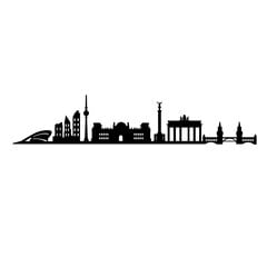 Wallity metalliseinäkoriste Berlin Skyline, 24 cm hinta ja tiedot | Sisustustuotteet | hobbyhall.fi