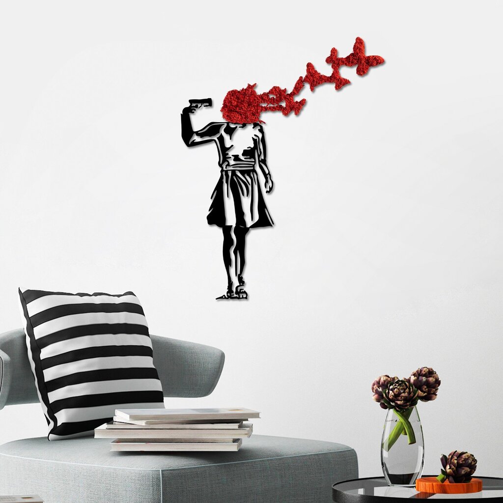 Wallity metalliseinäkoriste Banksy-9-1, 66 cm hinta ja tiedot | Sisustustuotteet | hobbyhall.fi