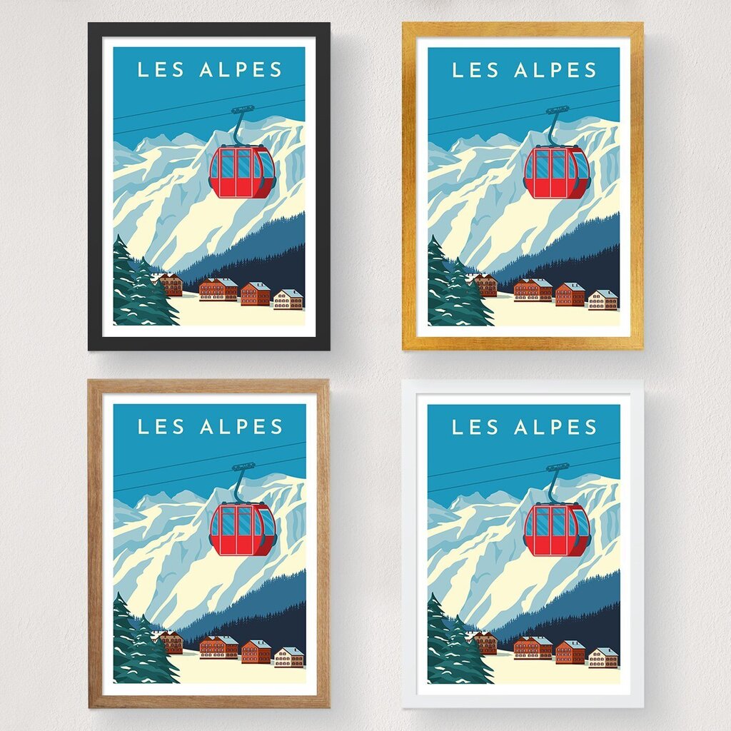 Jäljennös Les Alpes 1990 hinta ja tiedot | Taulut | hobbyhall.fi