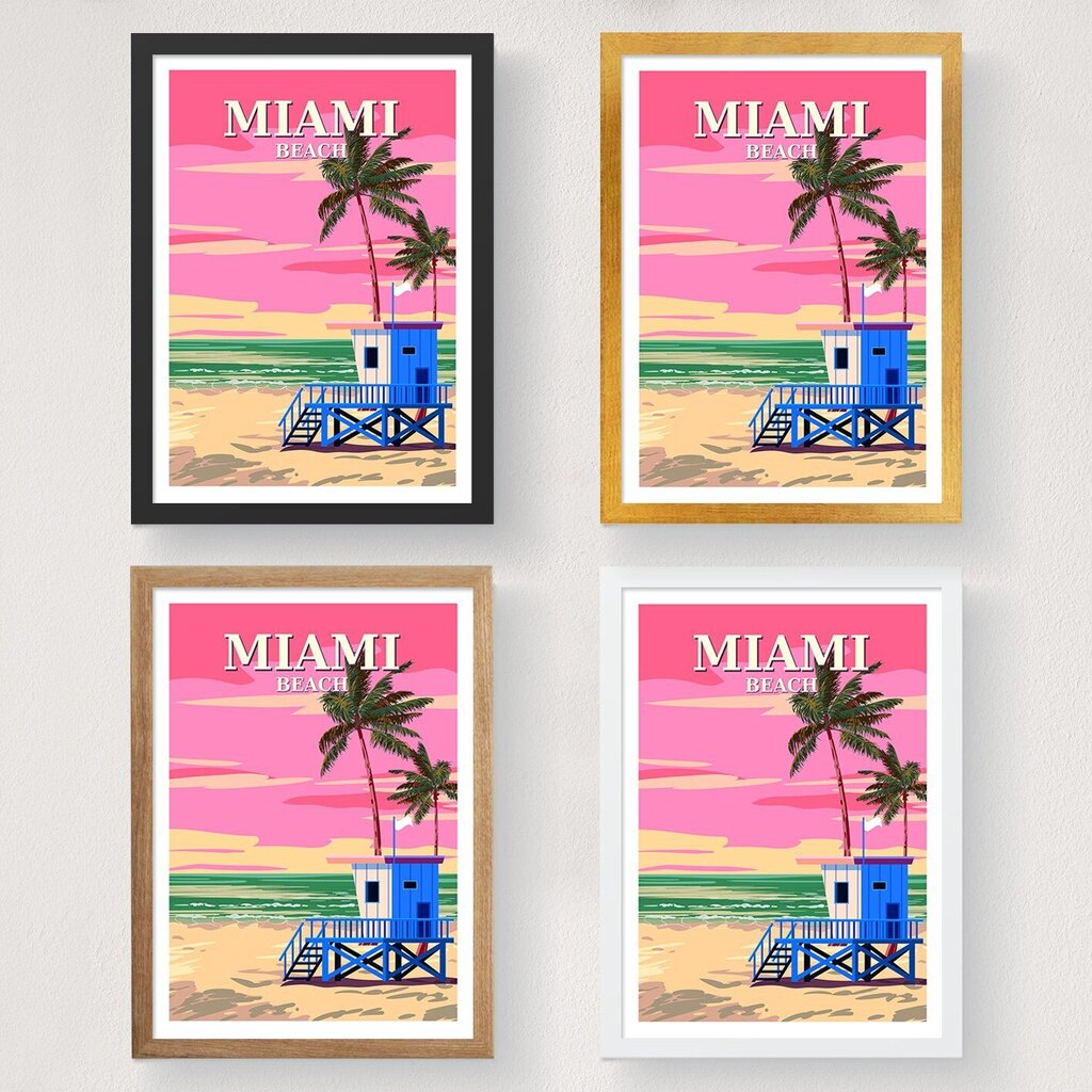 Jäljennös Miami 2016 hinta ja tiedot | Taulut | hobbyhall.fi