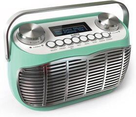 Retro FM/FM-radio Audible Fidelity, 3W, vihreä hinta ja tiedot | Radiot | hobbyhall.fi