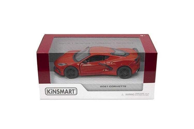 Kinsmart 2021 Corvette Toy Car, 1:36 hinta ja tiedot | Poikien lelut | hobbyhall.fi