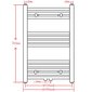 Kylpyhuoneen keskuslämmityspyyheteline harmaa suora 500 x 764 mm hinta ja tiedot | Kylpyhuoneen patterit ja pyyhekuivaimet | hobbyhall.fi