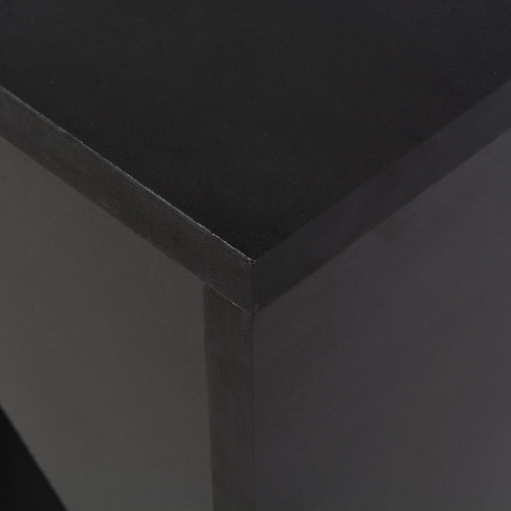 vidaXL Baaripöytä siirrettävällä hyllyllä musta 138x39x110 cm hinta ja tiedot | Ruokapöydät | hobbyhall.fi