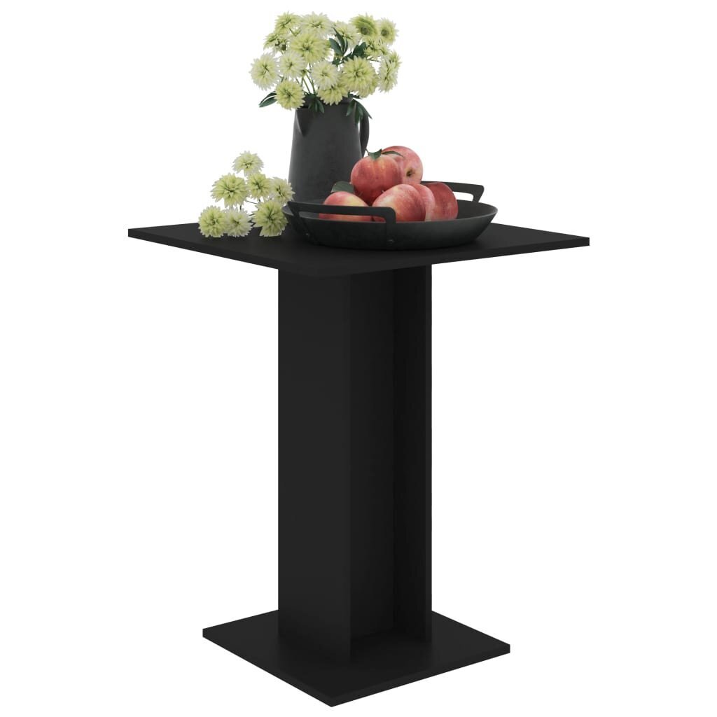 vidaXL Bistropöytä musta 60x60x75 cm lastulevy hinta ja tiedot | Ruokapöydät | hobbyhall.fi