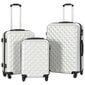 vidaXL Kovapintainen matkalaukkusarja 3 kpl kirkas hopea ABS hinta ja tiedot | Matkalaukut ja -kassit | hobbyhall.fi