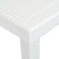 vidaXL Puutarhapöytä rottinkityylinen muovi 150x90x72 cm valkoinen hinta ja tiedot | Puutarhapöydät | hobbyhall.fi
