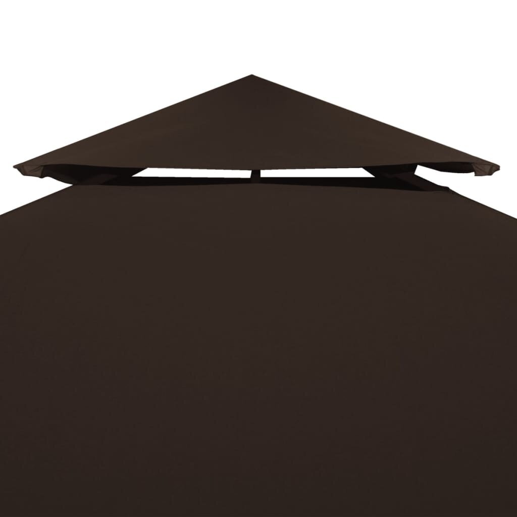 vidaXL Huvimajan katto 2 kerrosta 310 g / m² 4x3 m ruskea hinta ja tiedot | Puutarhapaviljongit | hobbyhall.fi