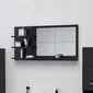 vidaXL Kylpyhuonepeili korkeakiilto musta 90x10,5x45 cm lastulevy hinta ja tiedot | Kylpyhuonekaapit | hobbyhall.fi