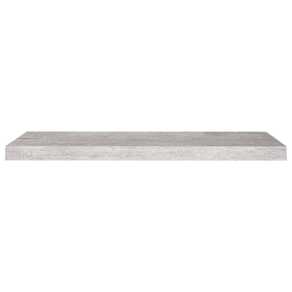 vidaXL Kelluvat seinähyllyt 2 kpl betoninharmaa 80x23,5x3,8 cm MDF hinta ja tiedot | Hyllyt | hobbyhall.fi