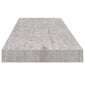 vidaXL Kelluvat seinähyllyt 2 kpl betoninharmaa 80x23,5x3,8 cm MDF hinta ja tiedot | Hyllyt | hobbyhall.fi