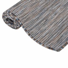 vidaXL Ulkomatto Flatweave 80x150 cm ruskea ja sininen hinta ja tiedot | Isot matot | hobbyhall.fi