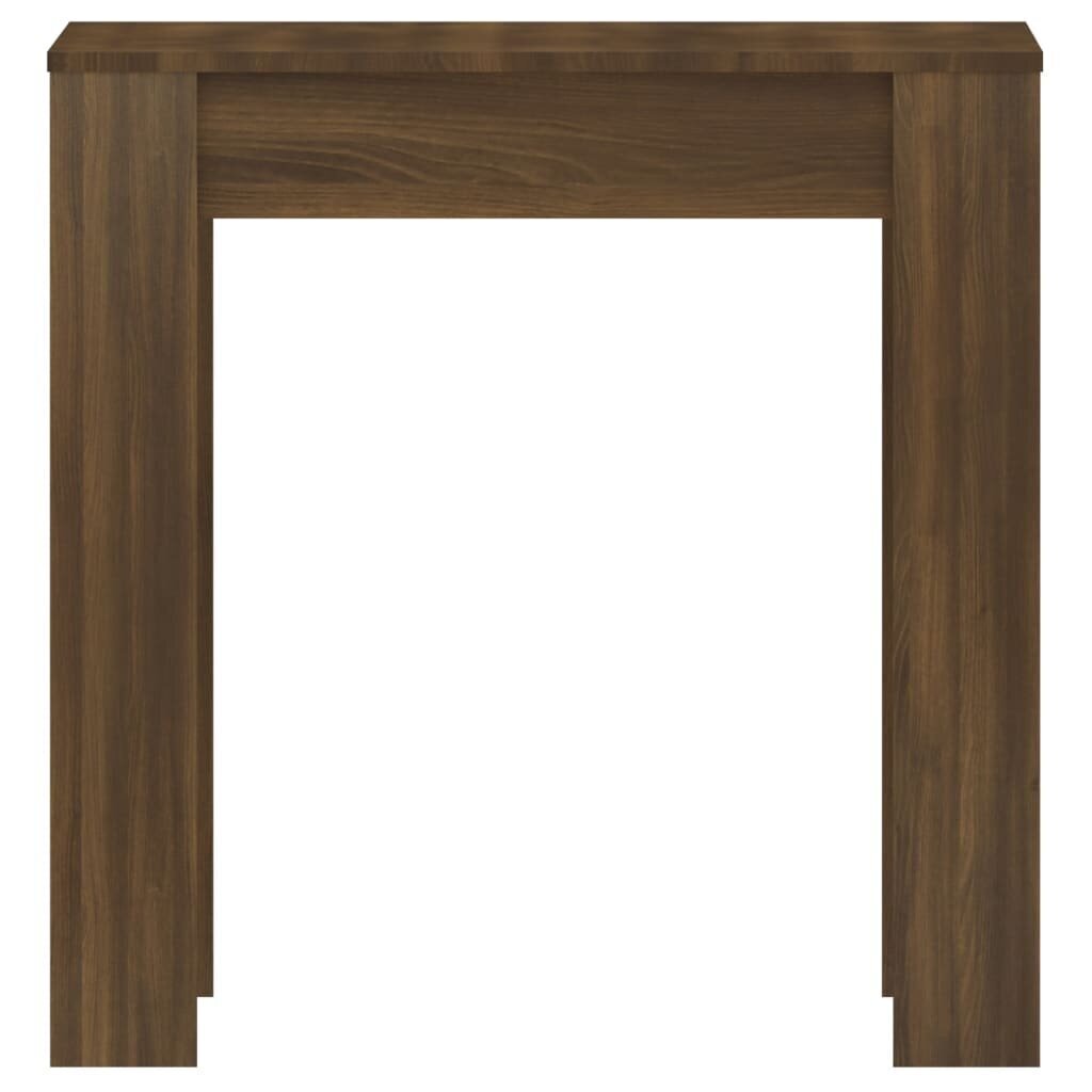vidaXL Ruokapöytä ruskea tammi 140x74,5x76 cm tekninen puu hinta ja tiedot | Ruokapöydät | hobbyhall.fi