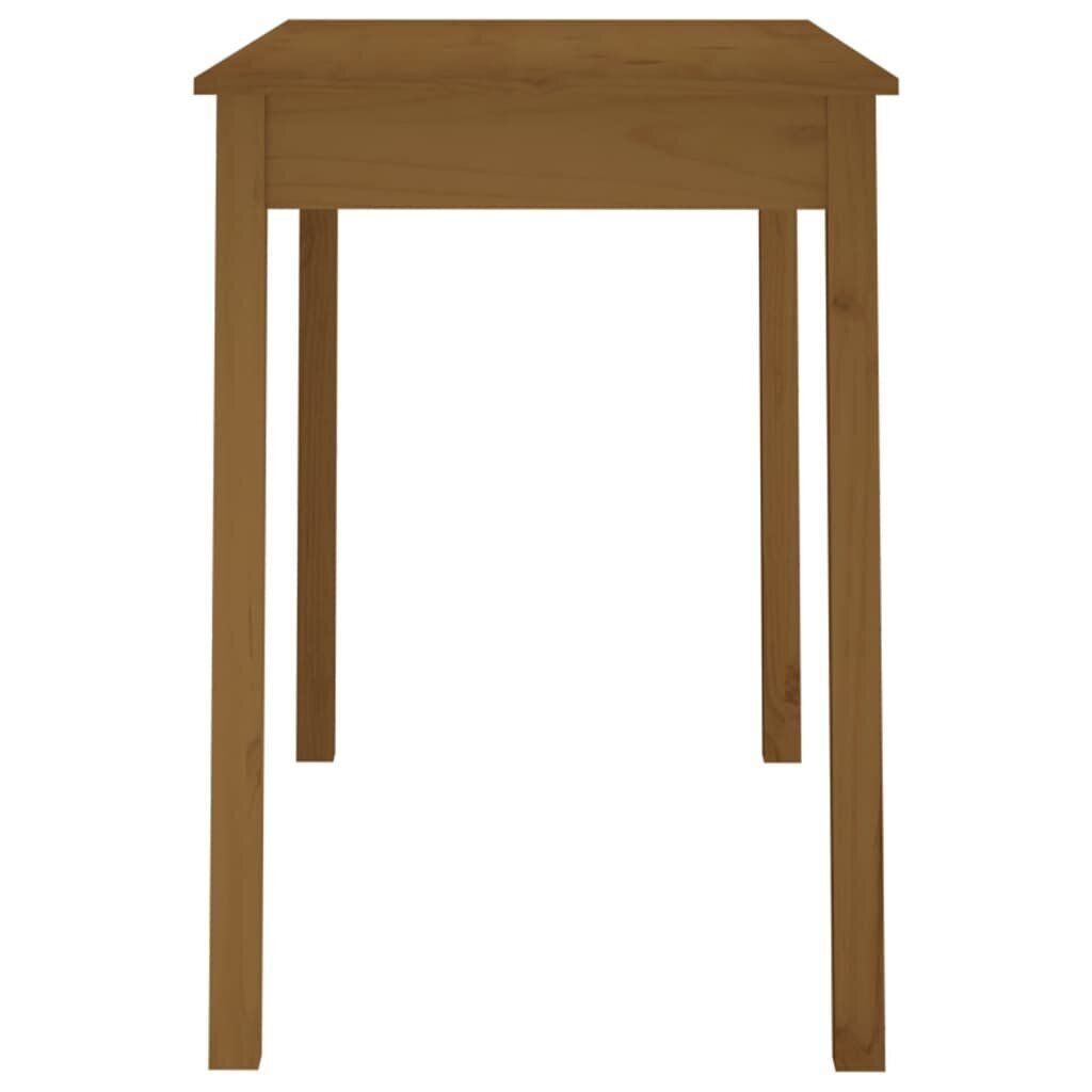 vidaXL Ruokapöytä hunajanruskea 110x55x75 cm täysi mänty hinta ja tiedot | Ruokapöydät | hobbyhall.fi