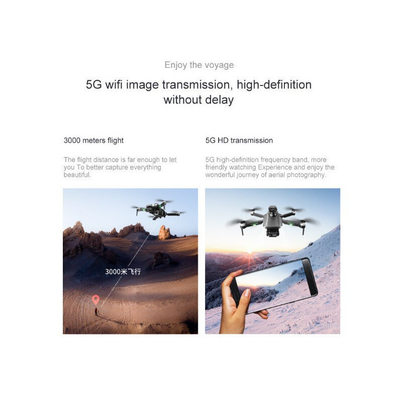 RG101 MAX GPS Drone 6K Action -videokamera Ammattimainen kaksois-HD-kamera, taitettavalla kotelolla, musta hinta ja tiedot | Dronet | hobbyhall.fi