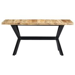 vidaXL Ruokapöytä 160x80x75 cm karkea mangopuu hinta ja tiedot | Ruokapöydät | hobbyhall.fi