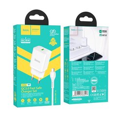 Laturi Hoco N26 USB-A Quick Lataa 3.0 18W + MicroUSB valkoinen hinta ja tiedot | Puhelimen laturit | hobbyhall.fi