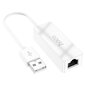 Adapteri Hoco UA22 USB-A kiinni RJ45 100 Mbp valkoinen hinta ja tiedot | Adapterit | hobbyhall.fi