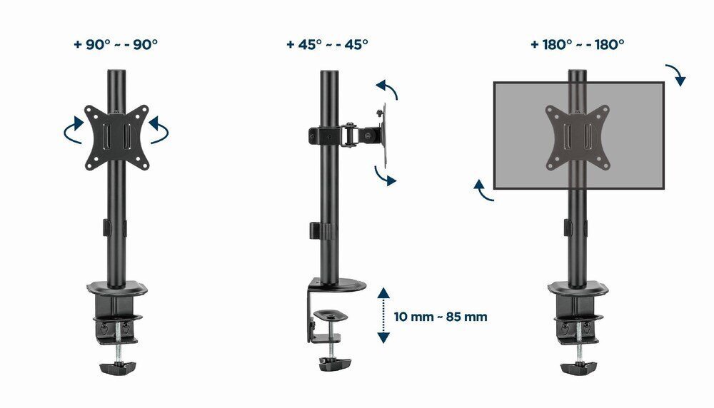 Gembird MA-D1-02, 17-32" hinta ja tiedot | Näyttötelineet | hobbyhall.fi