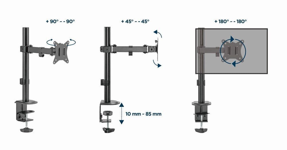 Gembird MA-D1-03 Monitor Fastening 32" hinta ja tiedot | Näyttötelineet | hobbyhall.fi