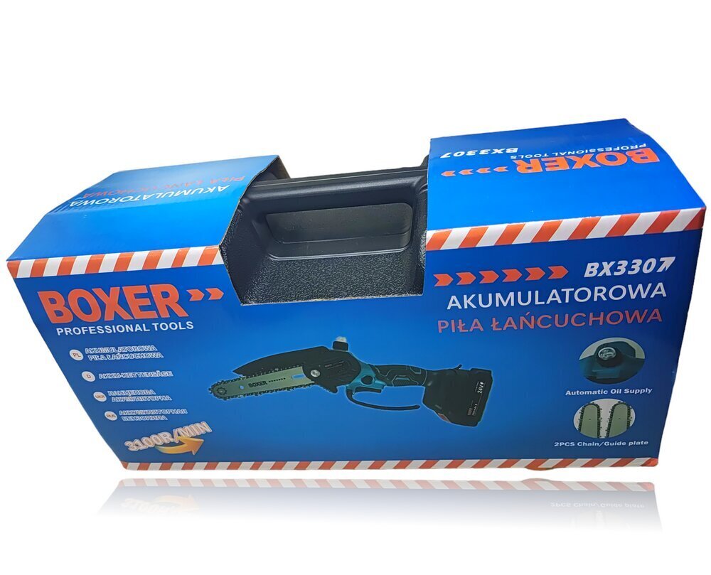 Ketjusaha Boxer BX3307 2 akkua 24V 2x ketju 6' Automaattinen voitelu 2000W hinta ja tiedot | Moottorisahat | hobbyhall.fi