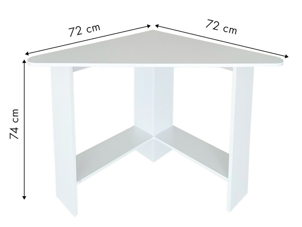 Moderni kulmatyöpöytä, valkoinen hinta ja tiedot | Tietokonepöydät ja työpöydät | hobbyhall.fi