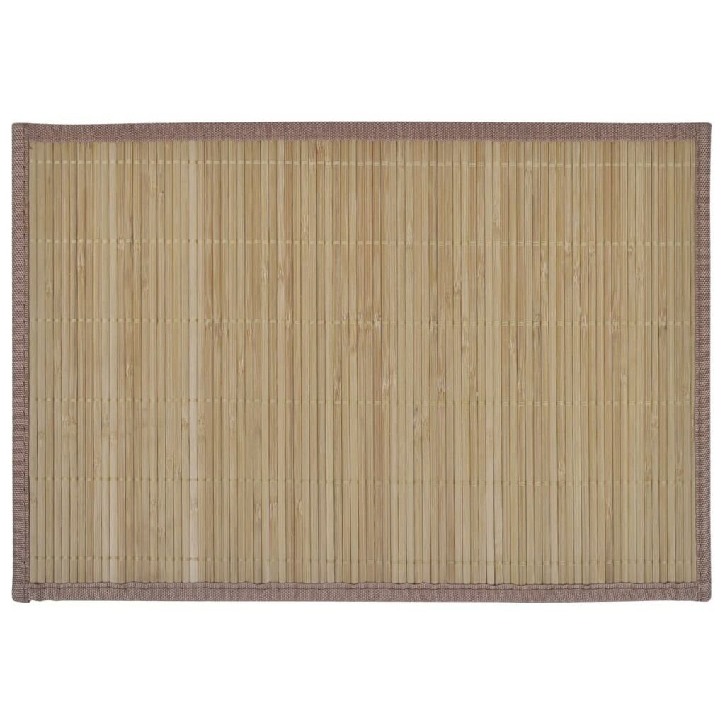 Bambu Tabletti 6 kpl 30 x 45 cm Ruskea hinta ja tiedot | Pöytäliinat, tabletit ja lautasliinat | hobbyhall.fi