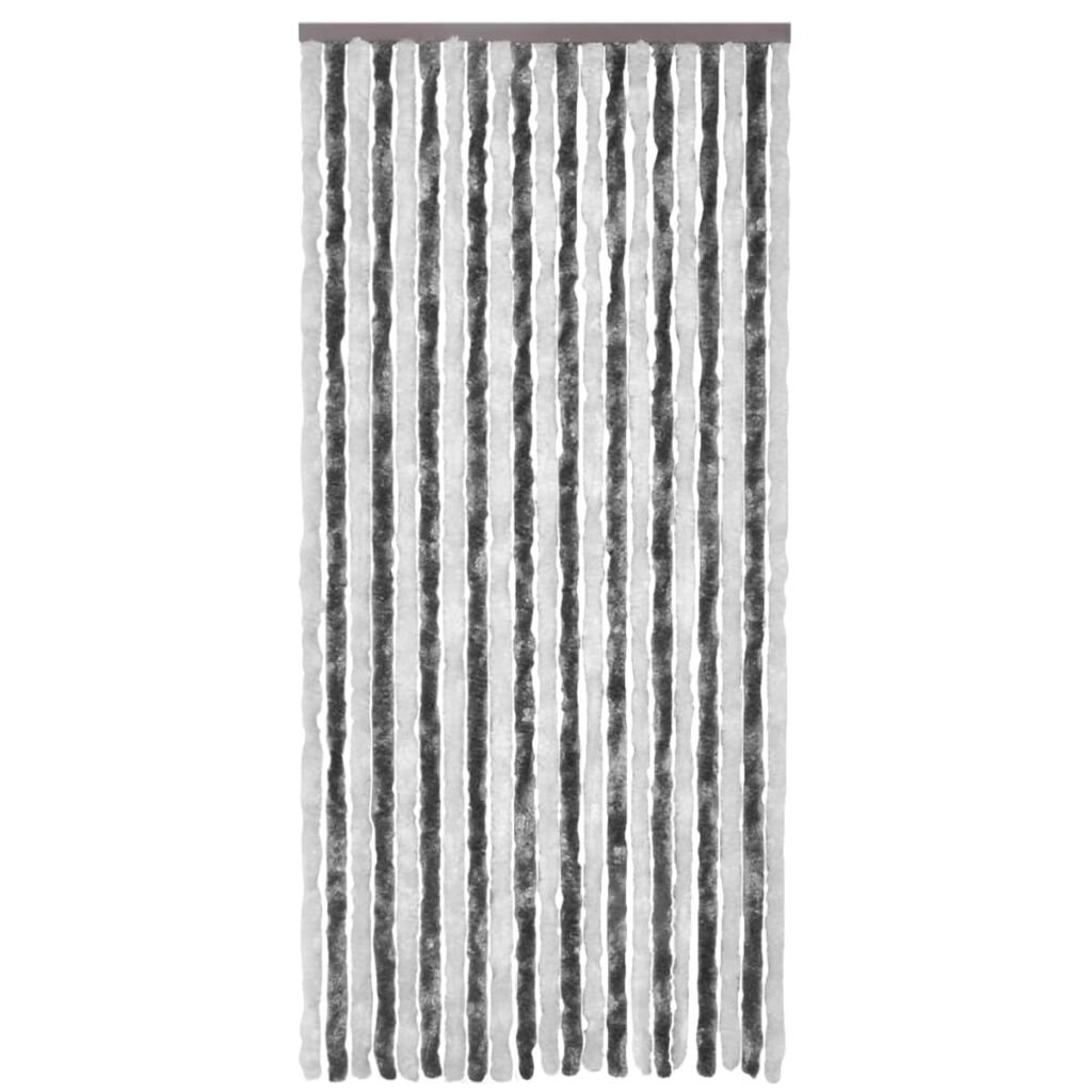 vidaXL Hyönteisverho harmaa ja valkoinen 100x220 cm Chenille hinta ja tiedot | Hyttysverkot | hobbyhall.fi