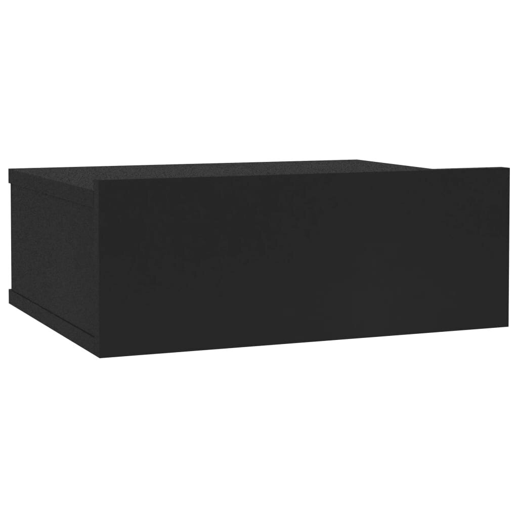 vidaXL Kelluva yöpöytä musta 40x30x15 cm lastulevy hinta ja tiedot | Yöpöydät | hobbyhall.fi