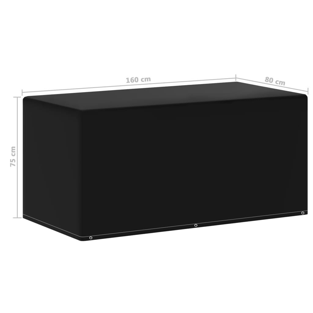 vidaXL Puutarhakalusteiden suoja 6 purjerengasta 160x80x75 cm hinta ja tiedot | Istuintyynyt, pehmusteet ja päälliset | hobbyhall.fi