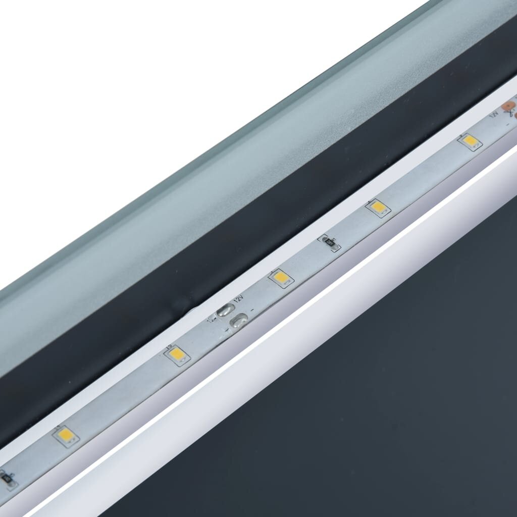 vidaXL Kylpyhuoneen LED-peili kosketussensorilla ja kellolla 100x60 cm hinta ja tiedot | Peilit | hobbyhall.fi