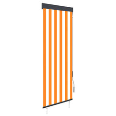 vidaXL Ulkorullaverho 60x250 cm valkoinen ja oranssi hinta ja tiedot | Rullaverhot | hobbyhall.fi
