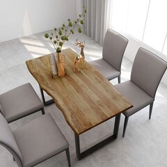 vidaXL Ruokapöytä 140x70x76 cm täysi akaasiapuu hinta ja tiedot | Ruokapöydät | hobbyhall.fi