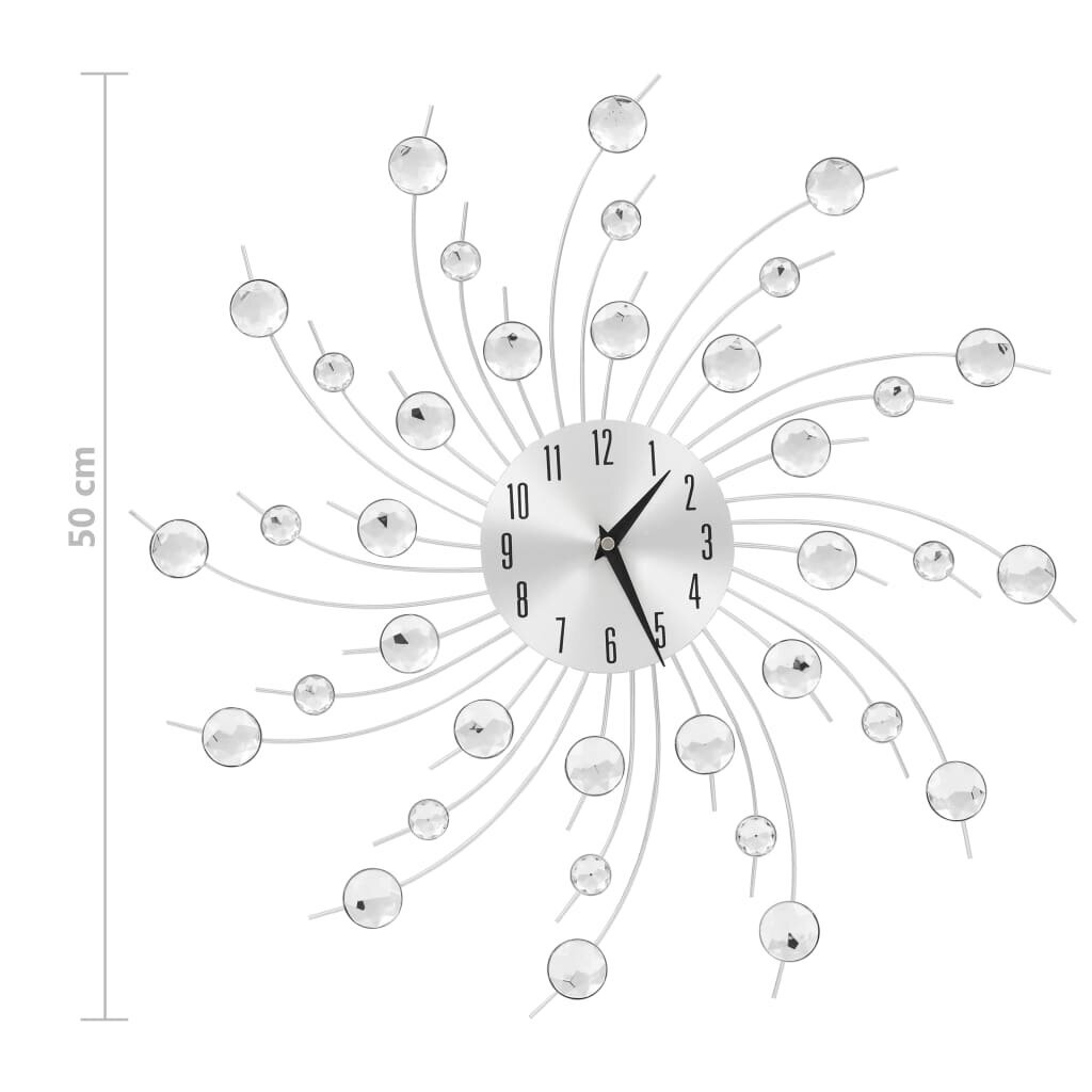 vidaXL Seinäkello kvartsikoneisto moderni muotoilu 50 cm hinta ja tiedot | Kellot | hobbyhall.fi