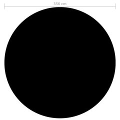 vidaXL Uima-altaan suoja musta 356 cm PE hinta ja tiedot | Uima-allastarvikkeet | hobbyhall.fi