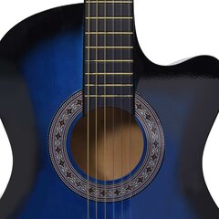 vidaXL 12-osainen akustinen cutaway-kitarasetti 6-kielinen sininen 38" hinta ja tiedot | vidaXL Kodinkoneet ja kodinelektroniikka | hobbyhall.fi