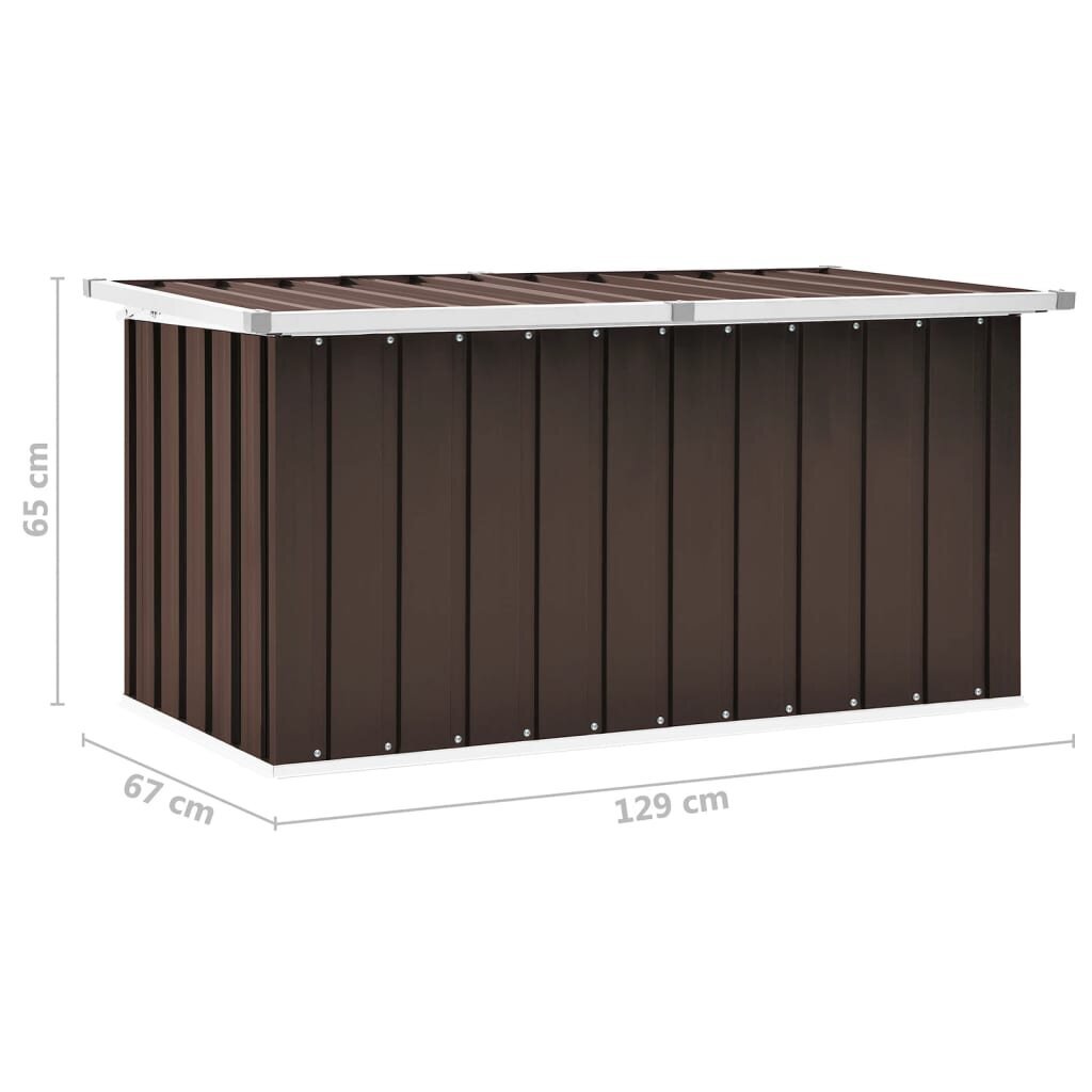 vidaXL Puutarhan varastoarkku ruskea 129x67x65 cm hinta ja tiedot | Kompostorit ja jäteastiat | hobbyhall.fi