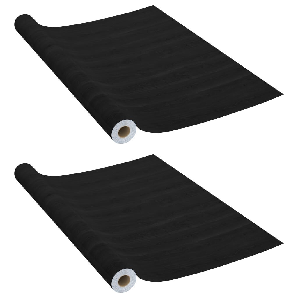 vidaXL Itseliimautuvat huonekalukalvot 2 kpl tumma puu 500x90cm PVC hinta ja tiedot | Ikkunakalvot ja kontaktimuovit | hobbyhall.fi