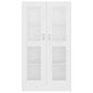 vidaXL Vitriinikaappi valkoinen 82,5x30,5x150 cm lastulevy hinta ja tiedot | Vitriinit | hobbyhall.fi