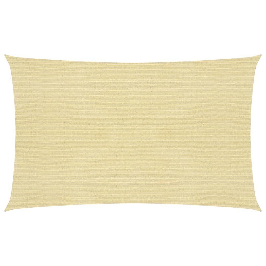 vidaXL Aurinkopurje 160 g/m² beige 3x5 m HDPE hinta ja tiedot | Aurinkovarjot ja markiisit | hobbyhall.fi