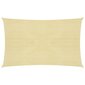 vidaXL Aurinkopurje 160 g/m² beige 3x5 m HDPE hinta ja tiedot | Aurinkovarjot ja markiisit | hobbyhall.fi