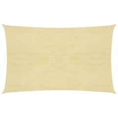 vidaXL Aurinkopurje 160 g/m² beige 3x5 m HDPE hinta ja tiedot | Aurinkovarjot ja markiisit | hobbyhall.fi