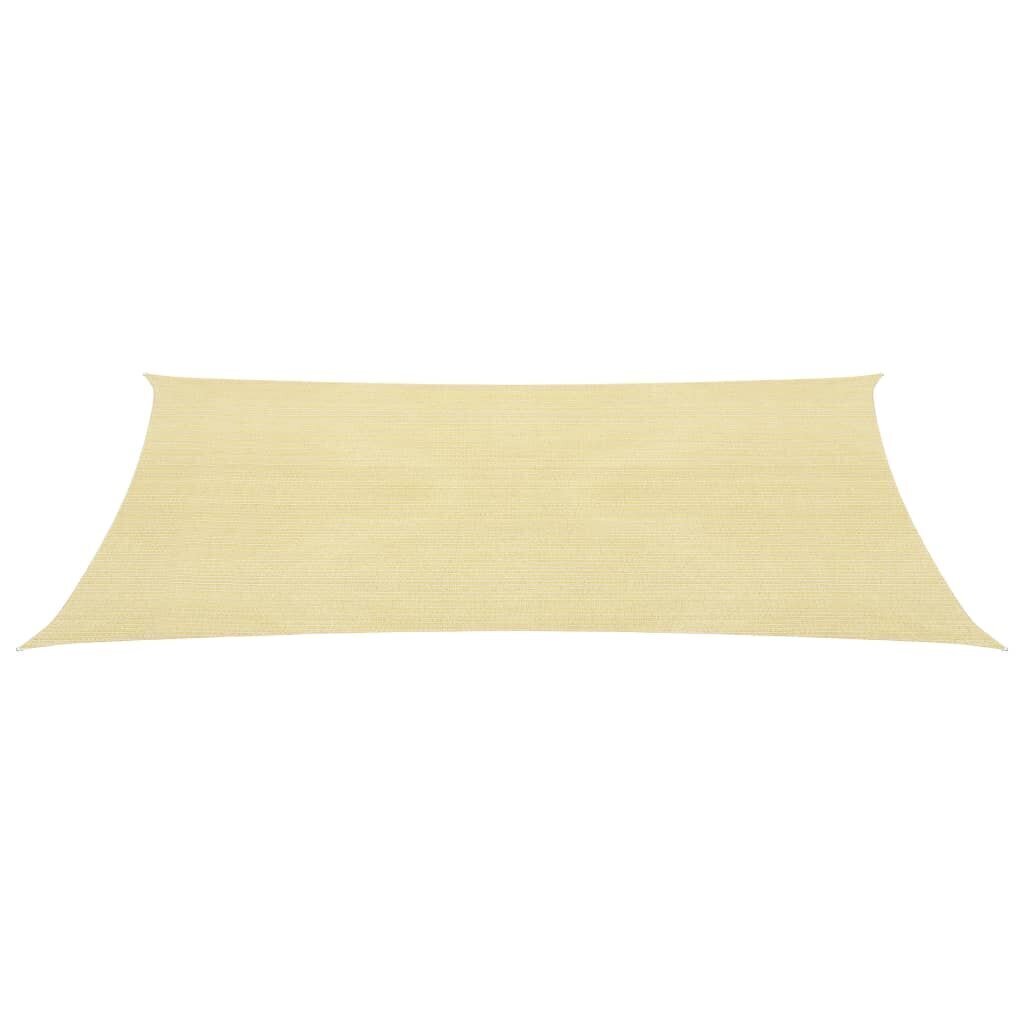 vidaXL Aurinkopurje 160 g/m² beige 3x5 m HDPE hinta ja tiedot | Aurinkovarjot ja markiisit | hobbyhall.fi